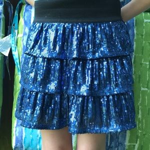 Navy sequin skirt size 12 girl
